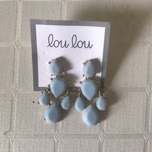 Elegant Lou Lou Statement Earrings - Periwinkle